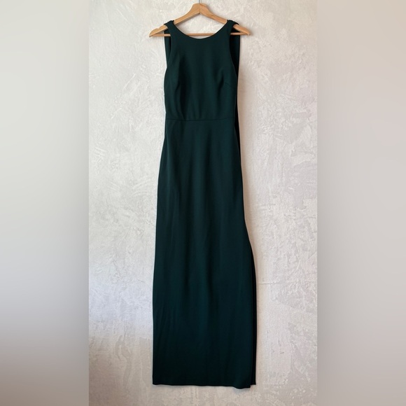 BHLDN womens emerald green London Crepe Dress open back formal maxi gown size 4 - Picture 2 of 15